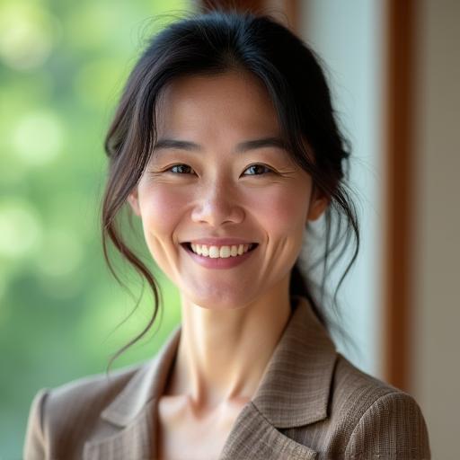 代表者の温かい笑顔のポートレート